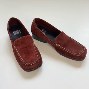 Vintage 90’s Square Toe Chunky Suede Loafers by Mootsies Tootsies
